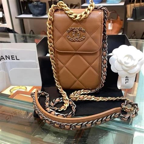 chanel chain phone case|Chanel 19 clutch with chain.